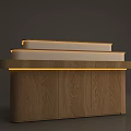 Modern Wooden Display Shelving Unit With Multi layer Storage For Retail Products