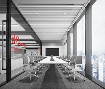 Modern Conference Room 3d model