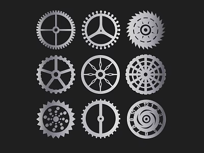 gear industrial gear industrial manufacturing roller metal parts serrated machinery 3d model