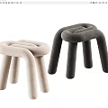 Modern Poliform sofa stool 3d model