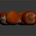 chestnut chestnut raw chestnut fried chestnut hairy chestnut oil chestnut banana fruit fresh fruit 3d model