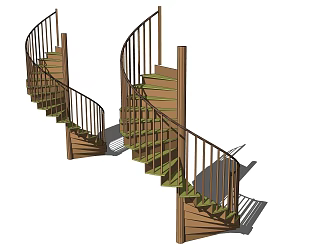 modern revolving staircase 3d model