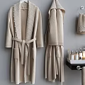Elegant Bathroom Accessories Including Bathrobes Towels Toiletries And Candles