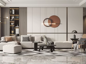 modern living room 3d model