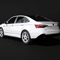 White Modern Sporty Sedan With Sleek Body Lines Alloy Wheels And LED Headlights