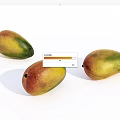 Fresh Ripe Mangoes With Red Yellow Green Hues On White Background