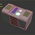 Gray Industrial Equipment With Circular Panels Spiral Structure And Ventilation Grilles