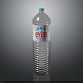 Evian Natural Mineral Water Plastic Bottle With Blue Cap And Mountain Label Design