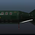 Military Bomb With Green Silver Body Red Nose Cone Yellow Warning Signs And Tail Fins