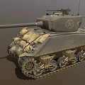 Vintage Military Tank With Turret Cannon Barrel Star Insignia And Tracks