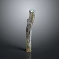 Green Plants And Moss Growing On Natural Tree Stump Decorative Piece