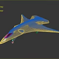 Futuristic Silver Aircraft With Streamlined Design Sharp Nose Metallic Finish Smooth Surface And Landing Wheels
