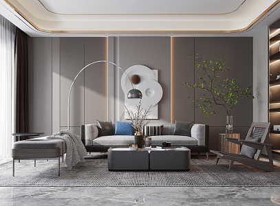 Light Luxury Living Room 3d model