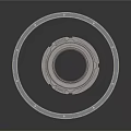Industrial Metal Mechanical Ring Components With Outer Frame Inner Grooves And Mounting Holes