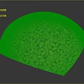 Golden Yellow Wheat Grains Formed Into a Smooth Hemisphere Shape 3d model