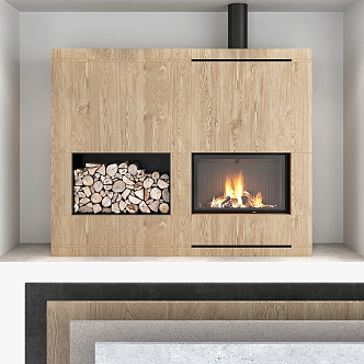 Modern Fireplace 3d model