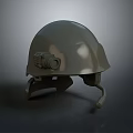 Weapon Helmet Featuring Tactical Camera Modern Military Gray 3D Model Design