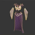 Purple Traditional Outfit Featuring Long Sleeves Elegant Patterns And Flowy Design