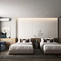 Standard Single Room Modern Room 3d model