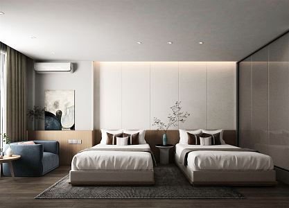 Standard Single Room Modern Room 3d model