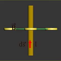 Circular Equipment Setup With Golden Column Compass Symbols And Green Lines On Pink Board