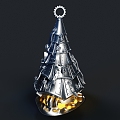 Steampunk Christmas Tree Metal Christmas Tree Evil Christmas Tree 3d model