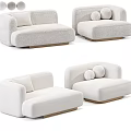 Modern Light Gray Fabric Sectional Sofa With Comfortable Design And Wooden Base Cushions