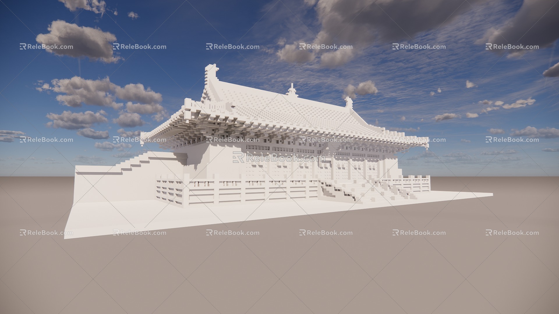 Chinese Ancient Architecture Game Xiehilltop Architecture 3d model