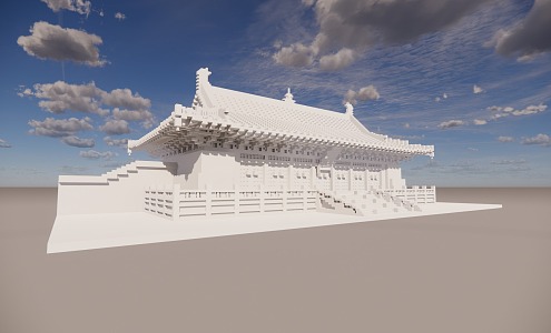 Chinese Ancient Architecture Game Xiehilltop Architecture 3d model