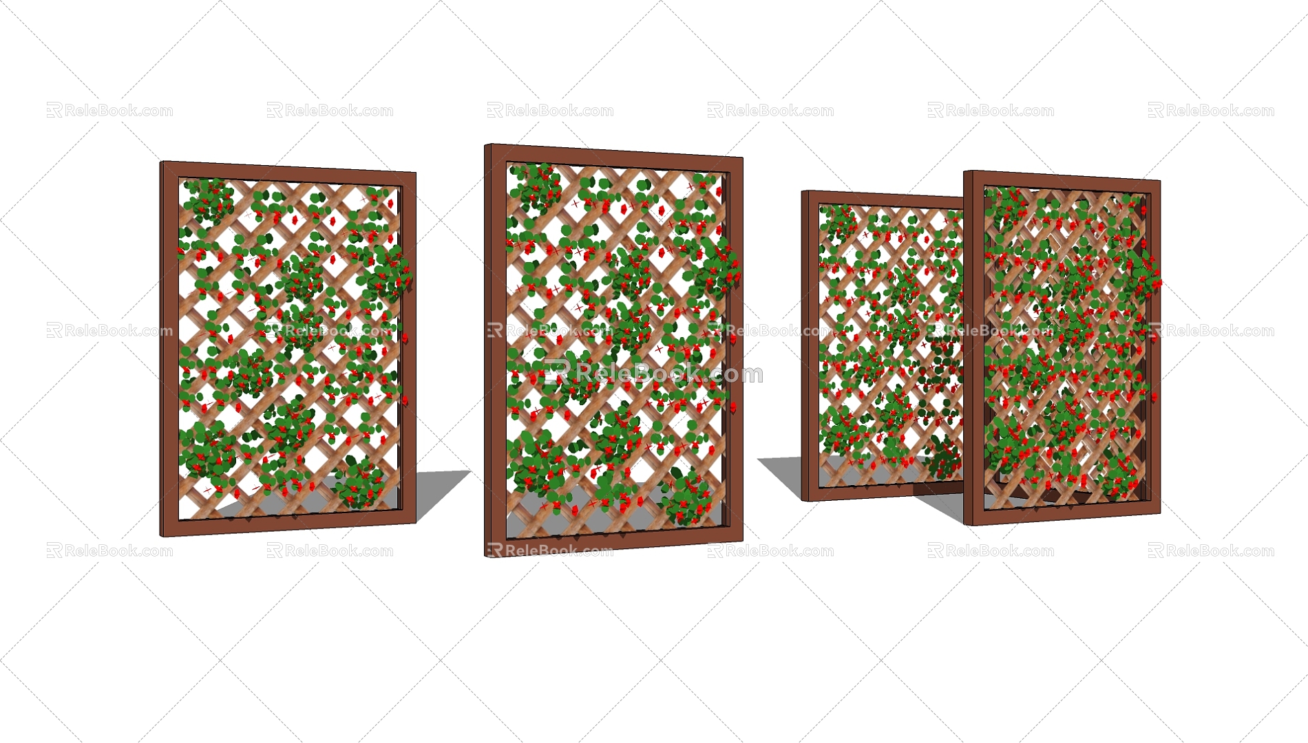 flower-cut window 3d model