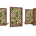 flower-cut window 3d model