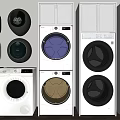 Various Modern Washing Machines With Front Load Designs And Color Options