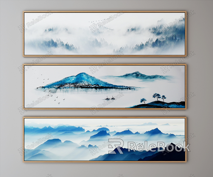 New Chinese Landscape Painting Hanging Painting model