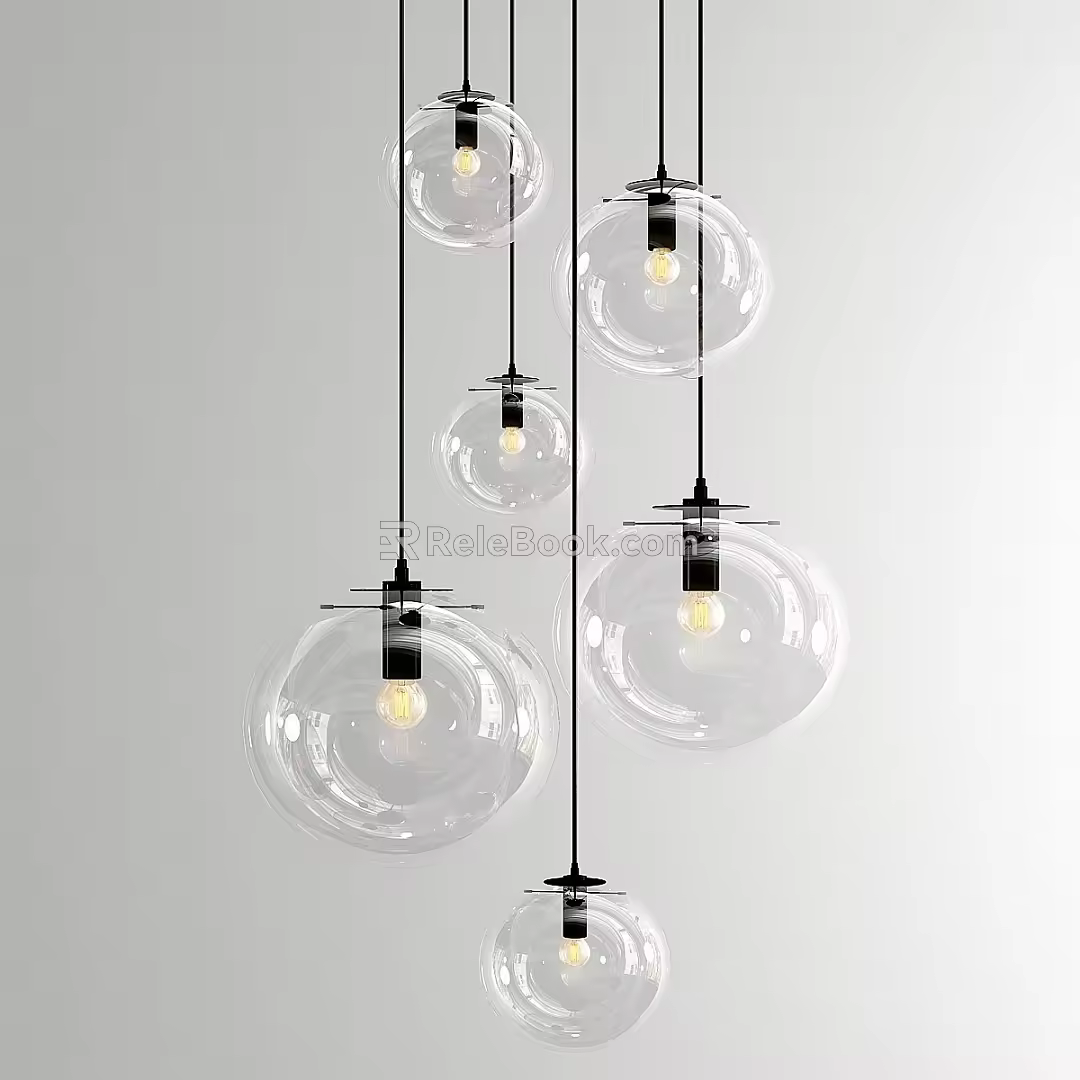 Modern chandelier selenium suspension 3d model
