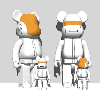 Modern ornaments violent bear ornaments 3d model