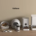 Modern Pet Toilet With Pet Bed Automatic Feeder And Water Bowl