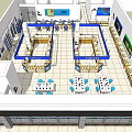 Samsung Digital Store Interior With Electronic Products Display Counters And Signage