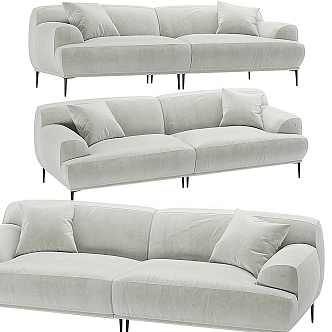 Modern double sofa 3d model