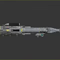 Futuristic Sci Fi Gun Design With Metallic Body Blue Scope And Detailed Components