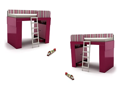 Modern Bed and Bed Children's Products 3d model Modern Bed and Bed Children's Products 3d model