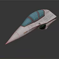 Futuristic Spacecraft With Streamlined Design And Transparent Cockpit For Space Exploration