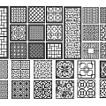 Various Decorative Lattice Patterns For Ornamental Screen And Partition 3d model