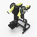 Yellow and Black Sports Equipment Fitness Machine with Weight Plates and Adjustable Handles