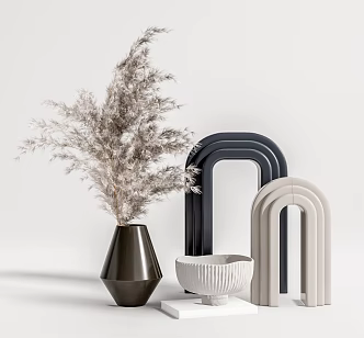 Modern Ornaments Combination Hay Vase Ornaments Combination 3d model