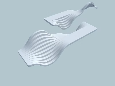 Modern Outdoor Chair With Smooth Wave Design And White Stylish Finish 3d model