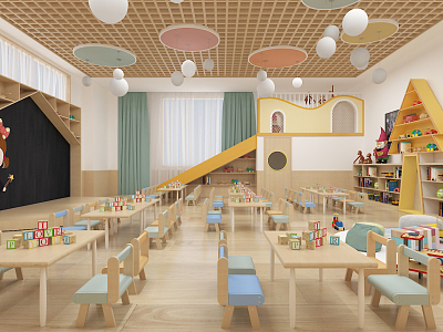 Modern Kindergarten Classroom model