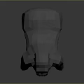 Low Poly 3D Gorilla Character Model With Gray Background And Smooth Surface 3d model