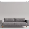 Nordic double sofa 3d model