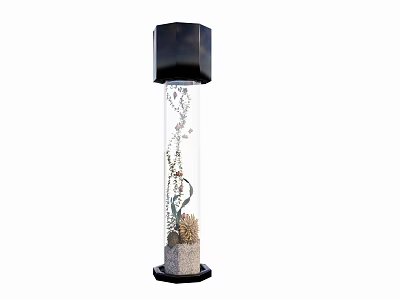 Modern fish tank 3d model
