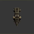 Mechanical Bear 3D Model With Metal Body Red Eyes And Gear Joints